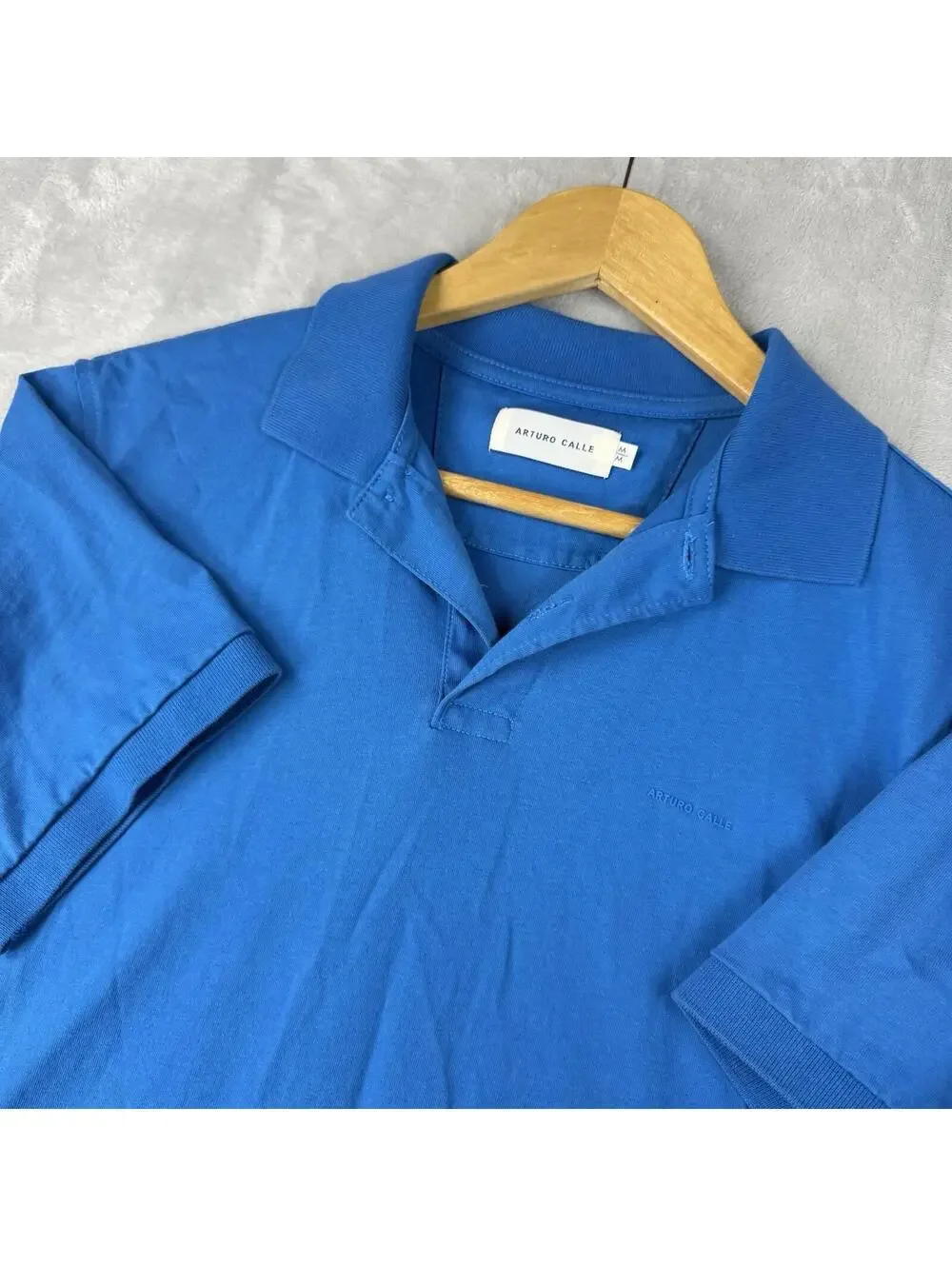 Arturo Calle Polo Shirt Mens M Blue Short Sleeve Classic Casual Golf Top Prepppy